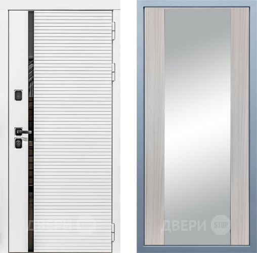 Дверь Дива МХ-45 Белая STR Д-15 Зеркало Сандал белый в Котельниках