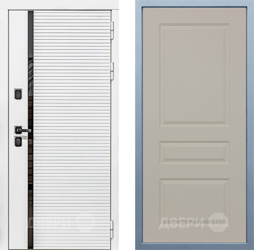 Входная металлическая Дверь Дива МХ-45 Белая STR Д-13 Шампань в Котельниках