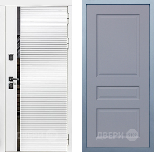 Входная металлическая Дверь Дива МХ-45 Белая STR Д-13 Силк Маус в Котельниках