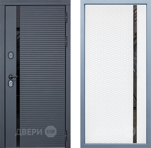 Входная металлическая Дверь Дива МХ-45 STR МХ-47 Белый матовый в Котельниках