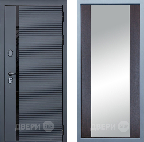 Входная металлическая Дверь Дива МХ-45 STR Д-15 Зеркало Венге в Котельниках