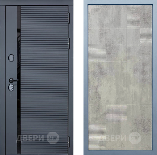 Входная металлическая Дверь Дива МХ-45 STR Д-4 Бетон темный в Котельниках