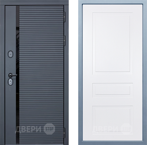 Входная металлическая Дверь Дива МХ-45 STR Н-13 Белый в Котельниках