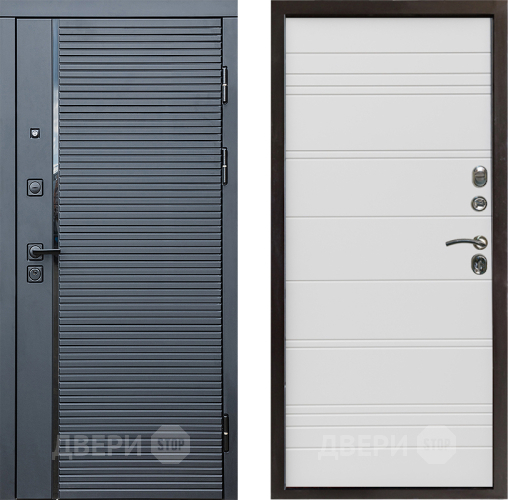 Входная металлическая Дверь Престиж Черная Линия Line Белый в Котельниках