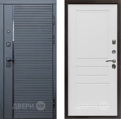 Входная металлическая Дверь Престиж Черная Линия Классика Лиственница белая в Котельниках