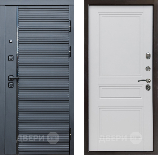 Входная металлическая Дверь Престиж Черная Линия Классика Белый матовый в Котельниках