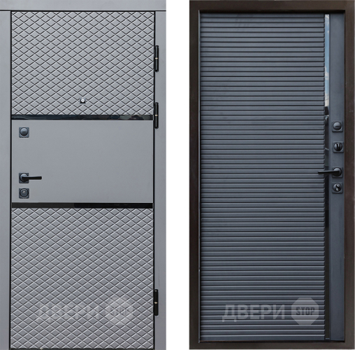 Входная металлическая Дверь Престиж Ромб Porte Черный кварц в Котельниках
