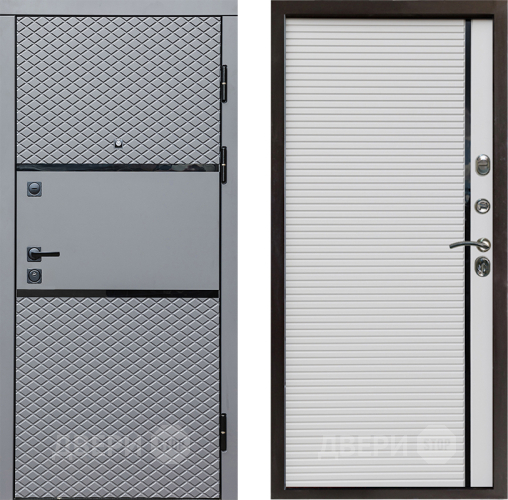 Входная металлическая Дверь Престиж Ромб Porte Белый в Котельниках