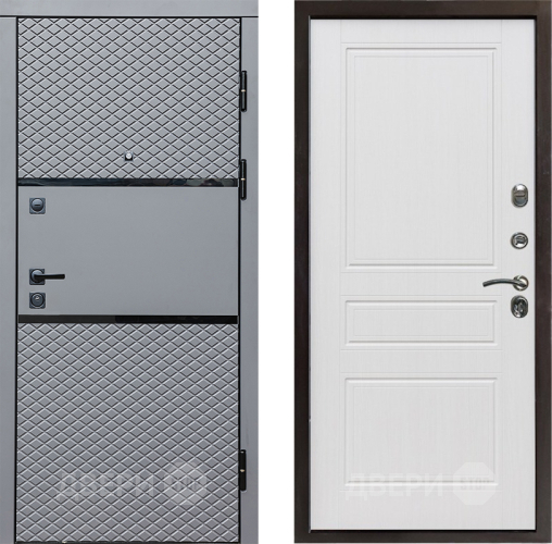 Входная металлическая Дверь Престиж Ромб Классика Белое дерево в Котельниках