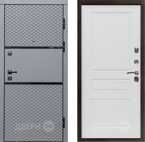 Входная металлическая Дверь Престиж Ромб Классика Лиственница белая в Котельниках