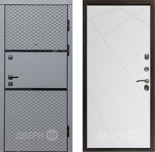 Дверь Престиж Ромб Лучи Бетон белый в Котельниках