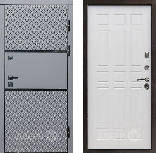 Входная металлическая Дверь Престиж Ромб Спарта Лиственница белая в Котельниках