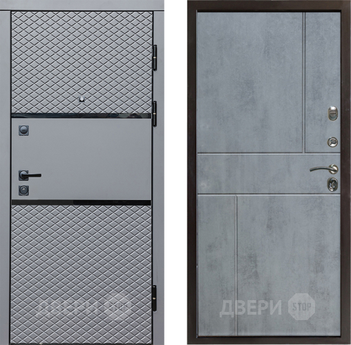 Входная металлическая Дверь Престиж Ромб Горизонт Бетон темный в Котельниках
