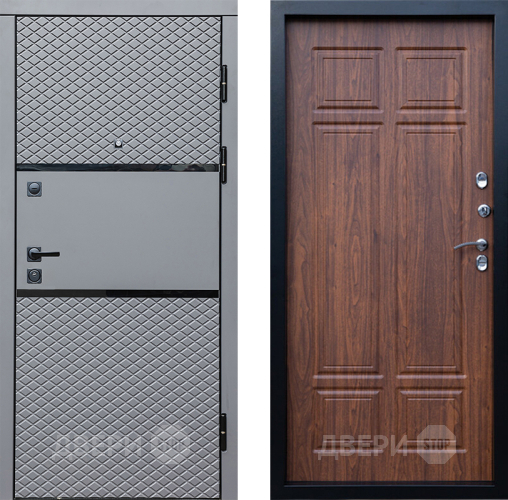Входная металлическая Дверь Престиж Ромб Премиум Орех темный в Котельниках