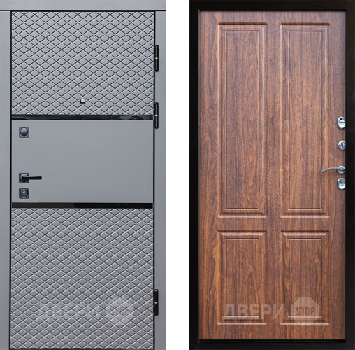 Входная металлическая Дверь Престиж Ромб Премиум Орех светлый в Котельниках