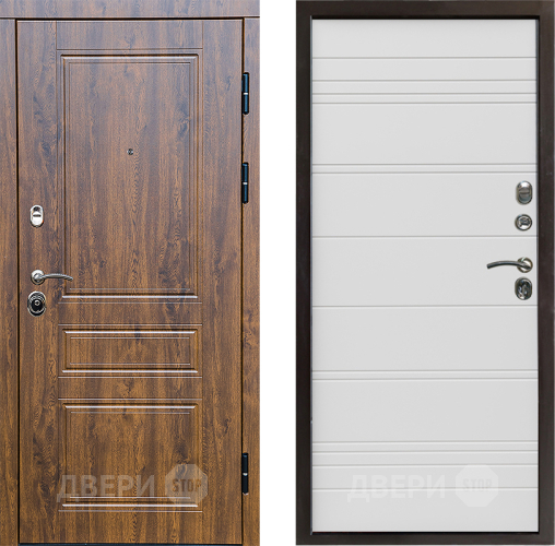 Входная металлическая Дверь Престиж Классика Дуб Line Белый в Котельниках