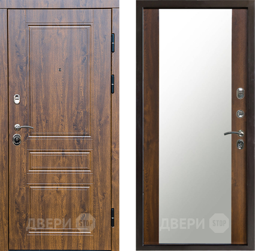 Входная металлическая Дверь Престиж Классика Дуб Зеркало Дуб в Котельниках