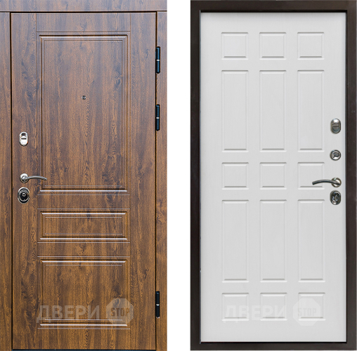 Входная металлическая Дверь Престиж Классика Дуб Спарта Белое дерево в Котельниках
