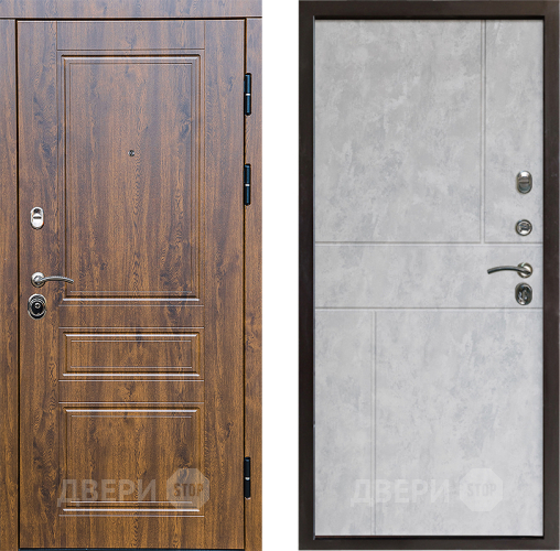 Входная металлическая Дверь Престиж Классика Дуб Горизонт Бетон светлый в Котельниках