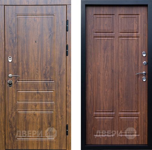 Входная металлическая Дверь Престиж Классика Дуб Премиум Орех темный в Котельниках