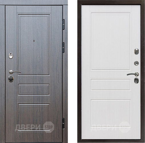 Входная металлическая Дверь Престиж Классика Венге Классика Белое дерево в Котельниках