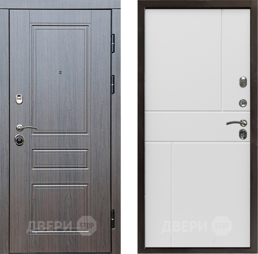 Входная металлическая Дверь Престиж Классика Венге Горизонт Бетон белый в Котельниках