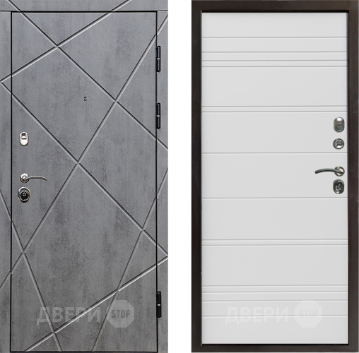 Входная металлическая Дверь Престиж Лучи Line Белый в Котельниках