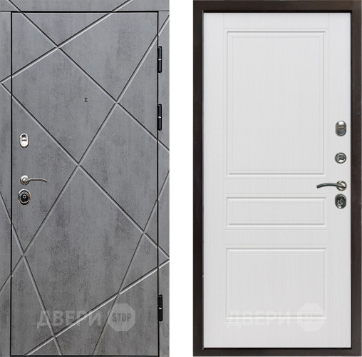 Входная металлическая Дверь Престиж Лучи Классика Белое дерево в Котельниках