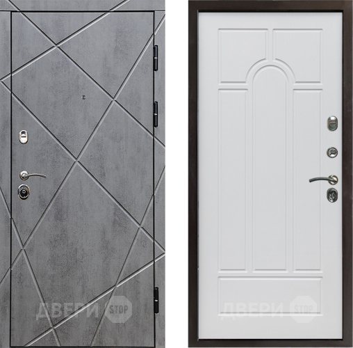 Входная металлическая Дверь Престиж Лучи Арка Белое дерево в Котельниках