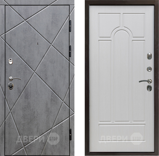 Входная металлическая Дверь Престиж Лучи Арка Лиственница белая в Котельниках