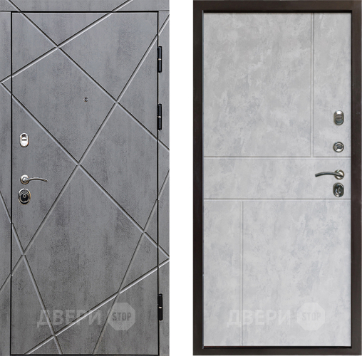 Входная металлическая Дверь Престиж Лучи Горизонт Бетон светлый в Котельниках