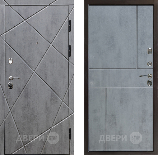 Входная металлическая Дверь Престиж Лучи Горизонт Бетон темный в Котельниках