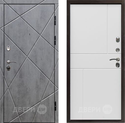 Входная металлическая Дверь Престиж Лучи Горизонт Бетон белый в Котельниках
