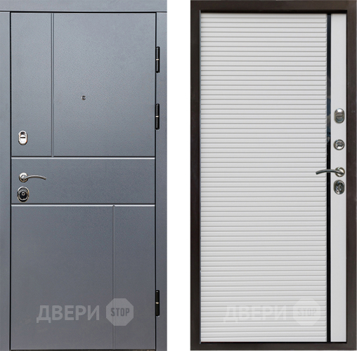 Входная металлическая Дверь Престиж Горизонт Грэй Porte Белый в Котельниках