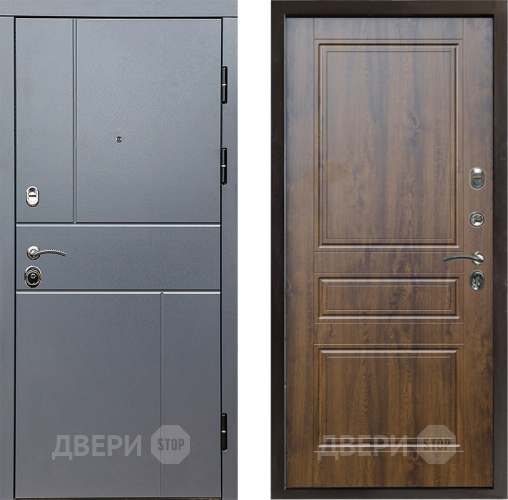 Входная металлическая Дверь Престиж Горизонт Грэй Классика Дуб в Котельниках