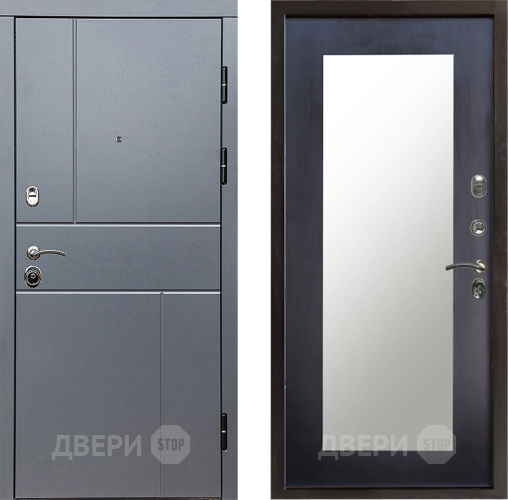 Входная металлическая Дверь Престиж Горизонт Грэй Зеркло Пастораль Венге в Котельниках