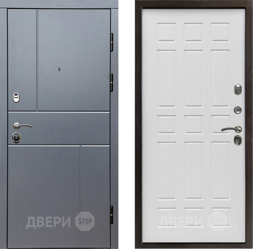 Входная металлическая Дверь Престиж Горизонт Грэй Спарта Белое дерево в Котельниках