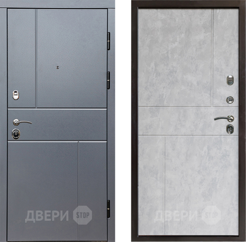 Входная металлическая Дверь Престиж Горизонт Грэй Горизонт Бетон светлый в Котельниках