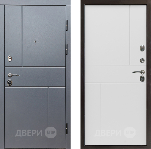 Входная металлическая Дверь Престиж Горизонт Грэй Горизонт Бетон белый в Котельниках