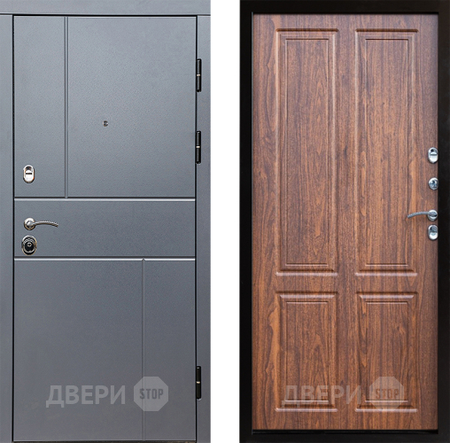Входная металлическая Дверь Престиж Горизонт Грэй Премиум Орех светлый в Котельниках