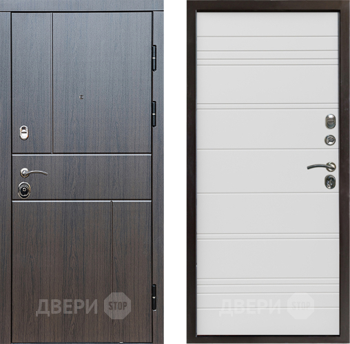 Входная металлическая Дверь Престиж Горизонт Венге Line Белый в Котельниках