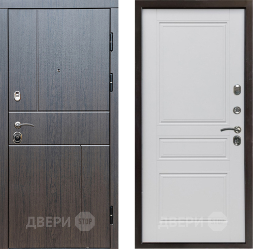 Входная металлическая Дверь Престиж Горизонт Венге Классика Белый матовый в Котельниках