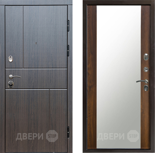 Входная металлическая Дверь Престиж Горизонт Венге Зеркало Дуб в Котельниках
