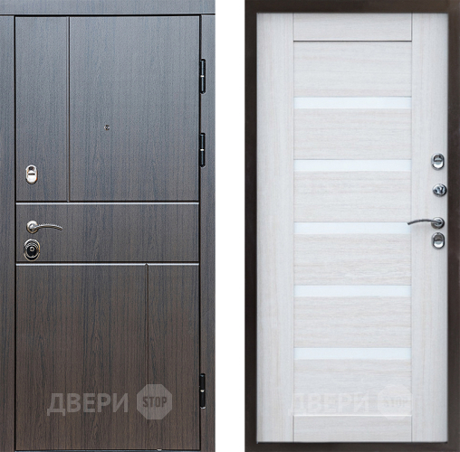 Входная металлическая Дверь Престиж Горизонт Венге Царга Лиственница белая в Котельниках