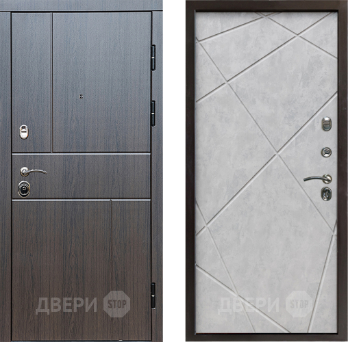 Входная металлическая Дверь Престиж Горизонт Венге Лучи Бетон светлый в Котельниках