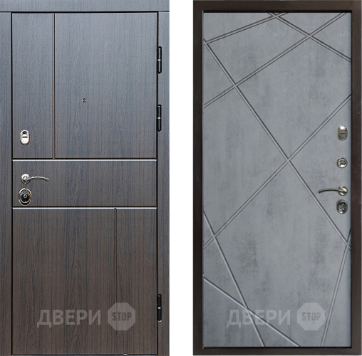 Входная металлическая Дверь Престиж Горизонт Венге Лучи Бетон темный в Котельниках
