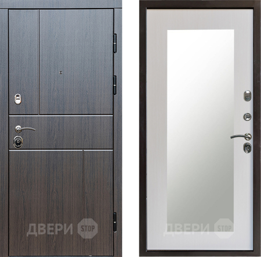 Входная металлическая Дверь Престиж Горизонт Венге Зеркло Пастораль Лиственница белая в Котельниках