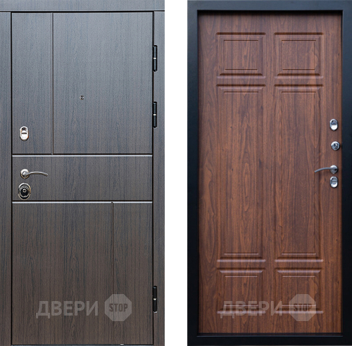 Входная металлическая Дверь Престиж Горизонт Венге Премиум Орех темный в Котельниках