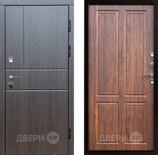 Входная металлическая Дверь Престиж Горизонт Венге Премиум Орех светлый в Котельниках