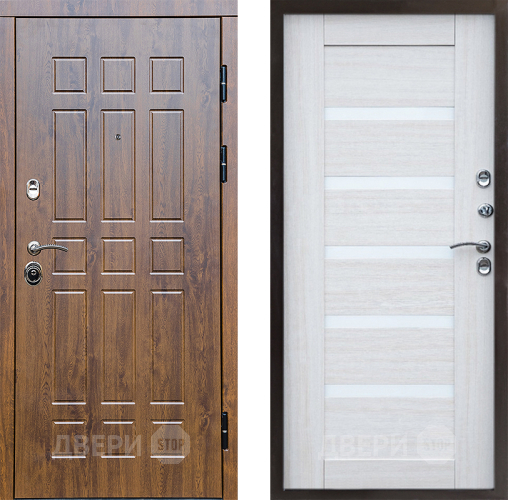 Входная металлическая Дверь Престиж Стандарт Царга Лиственница белая в Котельниках